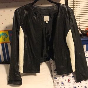 Halogen leather jacket